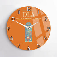 Thumbnail for Douala International Airport (DLA) design on orange no frame wall clock
