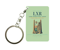Thumbnail for Luxor International Airport LXR Key Chain design on light green key chain