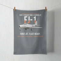 Thumbnail for FJ-1 Fury First Fury Straight Wing design on gray towel