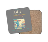 Thumbnail for Oulu Airport (OUL) design on gray 1 piece coaster