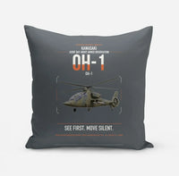 Thumbnail for Kawasaki OH-1 design on gray pillow
