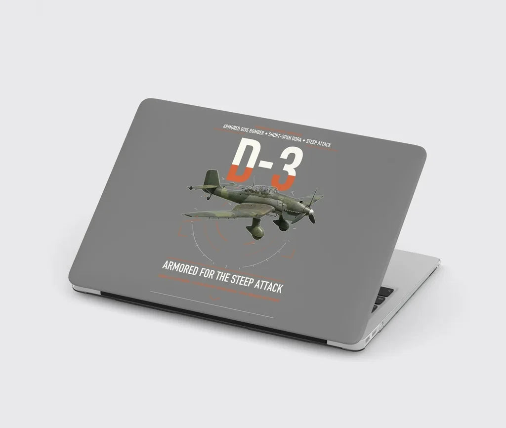 Junkers Ju 87D-3 design on gray MacBook case