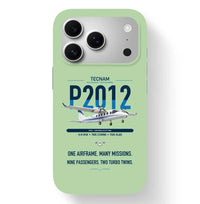 Thumbnail for Tecnam P2012 Traveller design on light green magsafe iphone case, for iPhone 17 Pro