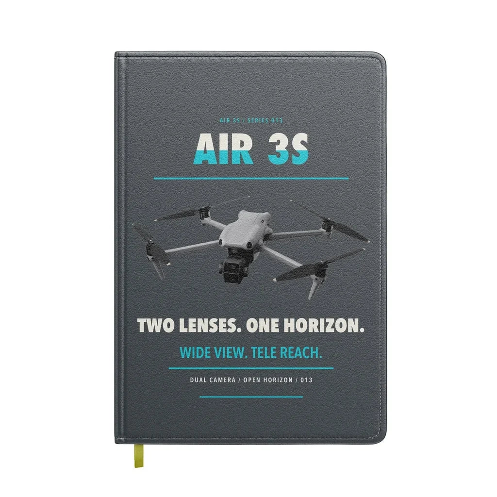 DJI Air 3S design on gray notebook
