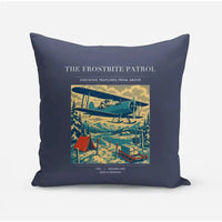 Thumbnail for VINTAGE G4290 - The Frostbite Patrol - Designed Pillows design on navyblue