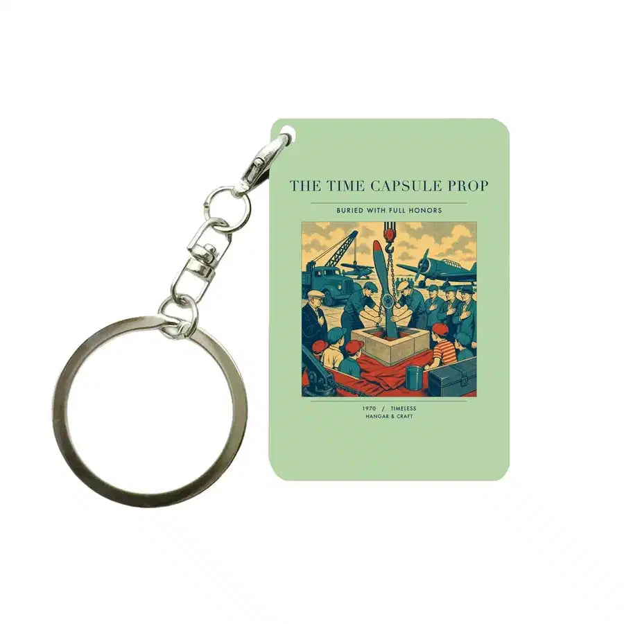 VINTAGE G4428 - The Time Capsule Prop - Designed Key Chain design on lightgreen