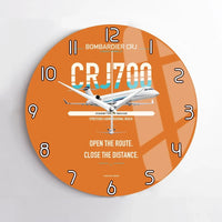 Thumbnail for Bombardier CRJ700 design on orange no frame wall clock