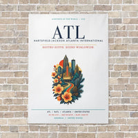 Thumbnail for Hartsfield-Jackson Atlanta International Airport ATL vertical canvas print - no frame - white background