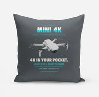 Thumbnail for DJI Mini 4K design on gray pillow