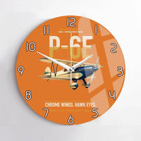 Thumbnail for Curtiss P-6E Hawk design on orange no frame wall clock