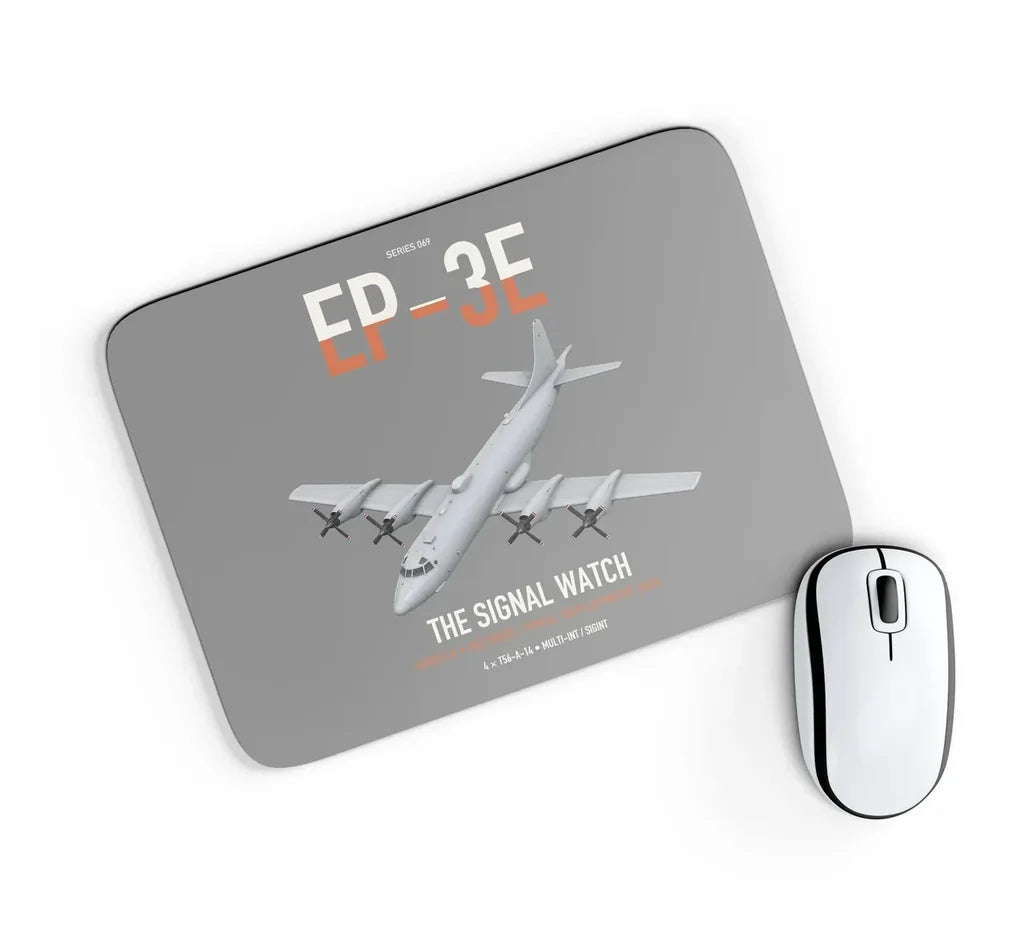 EP-3E ARIES II design on gray rectangle mouse pad