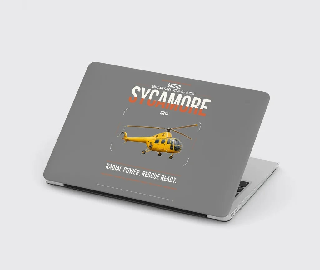 Bristol Sycamore HR14 design on gray MacBook case