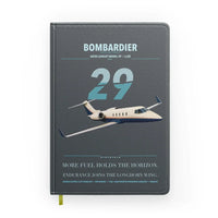 Thumbnail for Bombardier Learjet 29 design on gray notebook