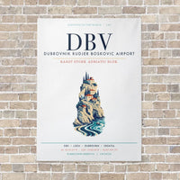 Thumbnail for Dubrovnik Ruđer Bošković Airport DBV vertical canvas print - no frame - white background