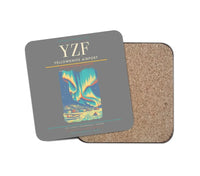 Thumbnail for Yellowknife Airport (YZF) design on gray 1 piece coaster