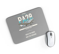 Thumbnail for Piper PA-28 Cherokee design on gray rectangle mouse pad