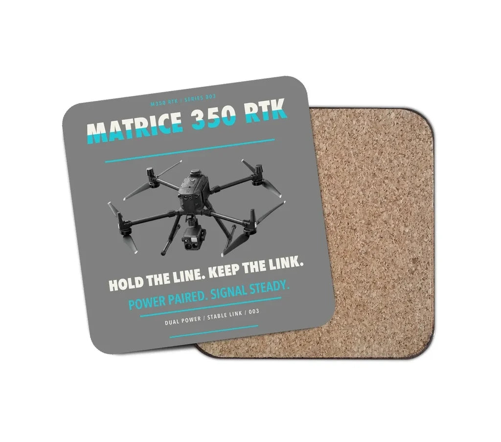 DJI Matrice 350 RTK design on gray 1 piece coaster