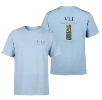 Thumbnail for Bauerfield International Airport (VLI) design printed on light blue double-side t-shirt