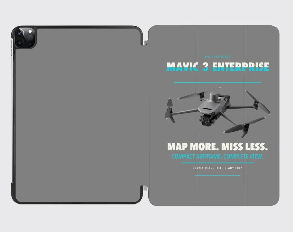 DJI Mavic 3 Enterprise design on gray ipad tablet case