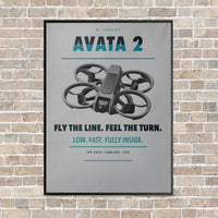 Thumbnail for DJI Avata 2 vertical canvas print - framed - light gray background