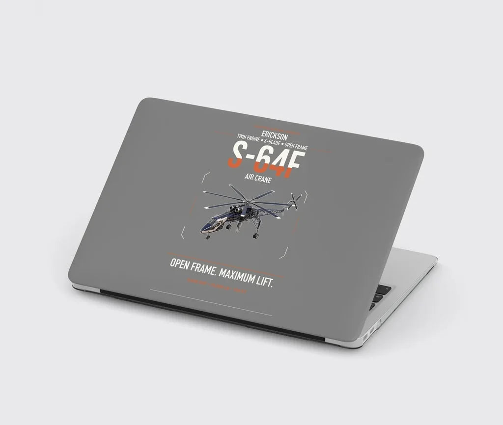 Erickson S-64F Air Crane design on gray MacBook case