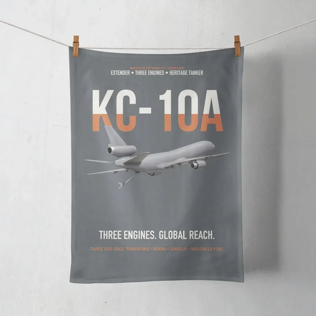 KC-10A EXTENDER design on gray towel