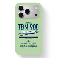 Thumbnail for Daher TBM 900 design on light green magsafe iphone case, for iPhone 17 Pro