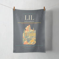 Thumbnail for Lille Airport (LIL) design on gray towel