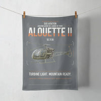 Thumbnail for Sud Aviation SE 3130 Alouette II design on gray towel