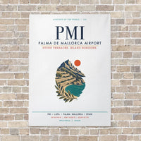 Thumbnail for Palma de Mallorca Airport PMI vertical canvas print - no frame - white background