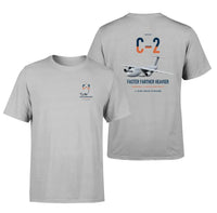 Thumbnail for Kawasaki C-2 design on light gray double-side t-shirt, double-side print