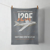 Thumbnail for Saab J 29F Tunnan design on gray towel