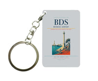 Thumbnail for Brindisi Airport (BDS) design on light gray key chain