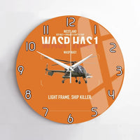 Thumbnail for Westland Wasp HAS1 design on orange no frame wall clock