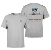 Thumbnail for Avro Vulcan B2 design on light gray t-shirt, double-side print