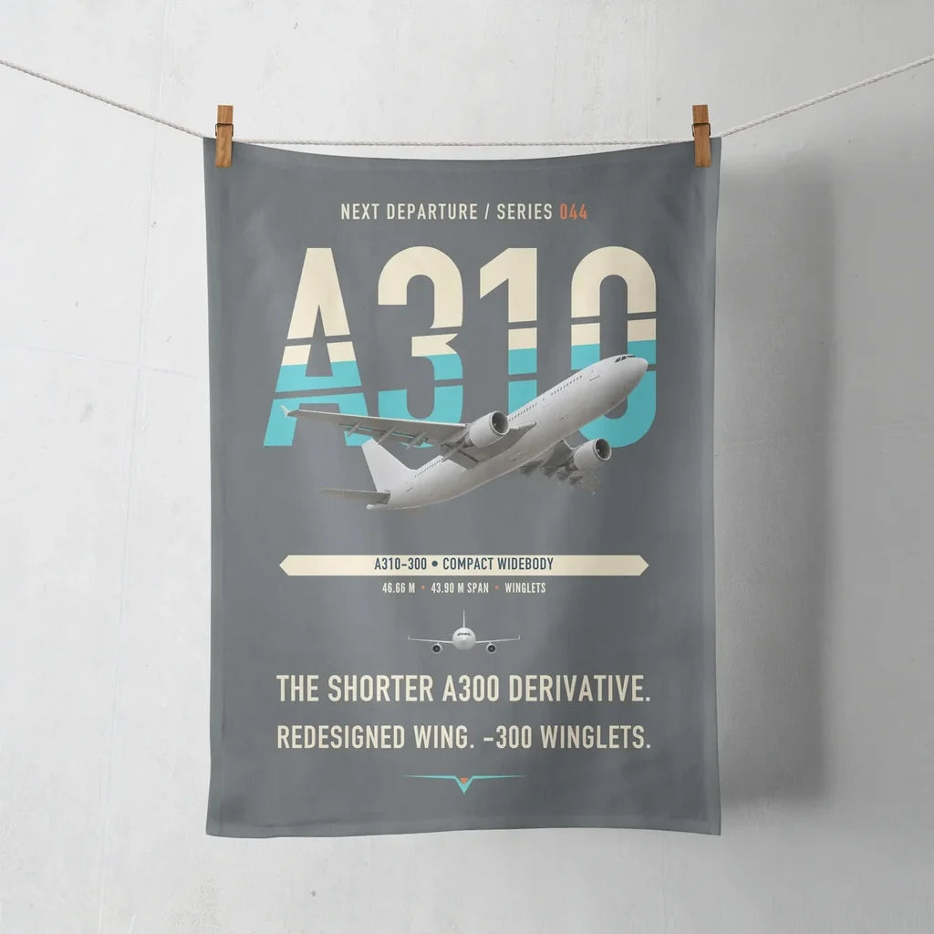 Airbus A310-300 design on gray towel