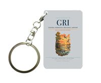 Thumbnail for Central Nebraska Regional Airport (GRI) design on light gray key chain