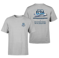 Thumbnail for Beechcraft Bonanza G36 design on light gray t-shirt, double-side print