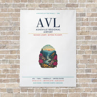Thumbnail for Asheville Regional Airport AVL vertical canvas print - no frame - white background