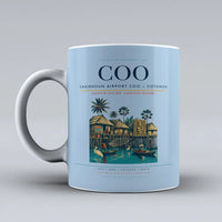 Thumbnail for Airport COO — Cotonou Mug design on light blue cadjehoun