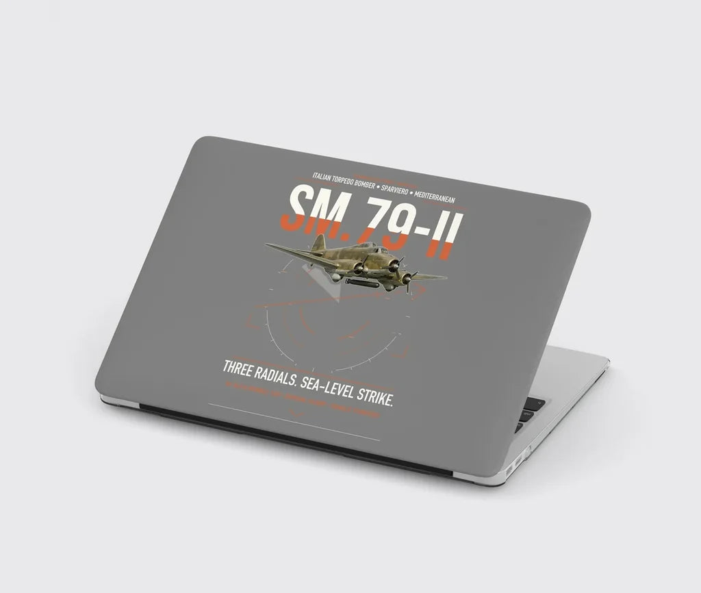 Savoia-Marchetti SM.79-II Sparviero design on gray MacBook case