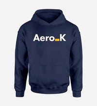 Thumbnail for Aero K logo printed on navy blue hoodie