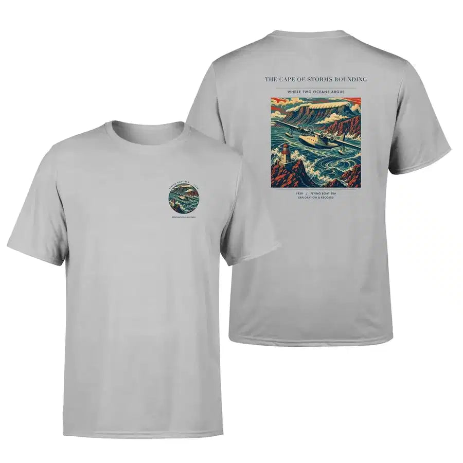 VINTAGE G4494 - The Cape Of Storms Rounding - Double-Side T-Shirt design on lightgray double side t shirt