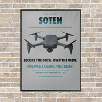 Thumbnail for ACSL SOTEN vertical canvas print - framed - light gray background