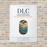 Thumbnail for Dalian Zhoushuizi International Airport DLC vertical canvas print - no frame - white background