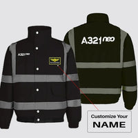 Thumbnail for A321neo & Text Designed Reflective Winter Jackets - view 11