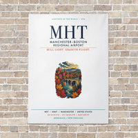 Thumbnail for Manchester–Boston Regional Airport MHT vertical canvas print - no frame - white background