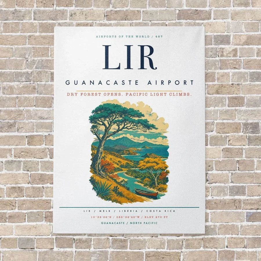 Guanacaste Airport LIR vertical canvas print - no frame - white background