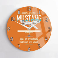 Thumbnail for Cessna Citation Mustang design on orange no frame wall clock