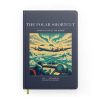 Thumbnail for VINTAGE G4086 - The Polar Shortcut - Designed Notebooks design on navyblue